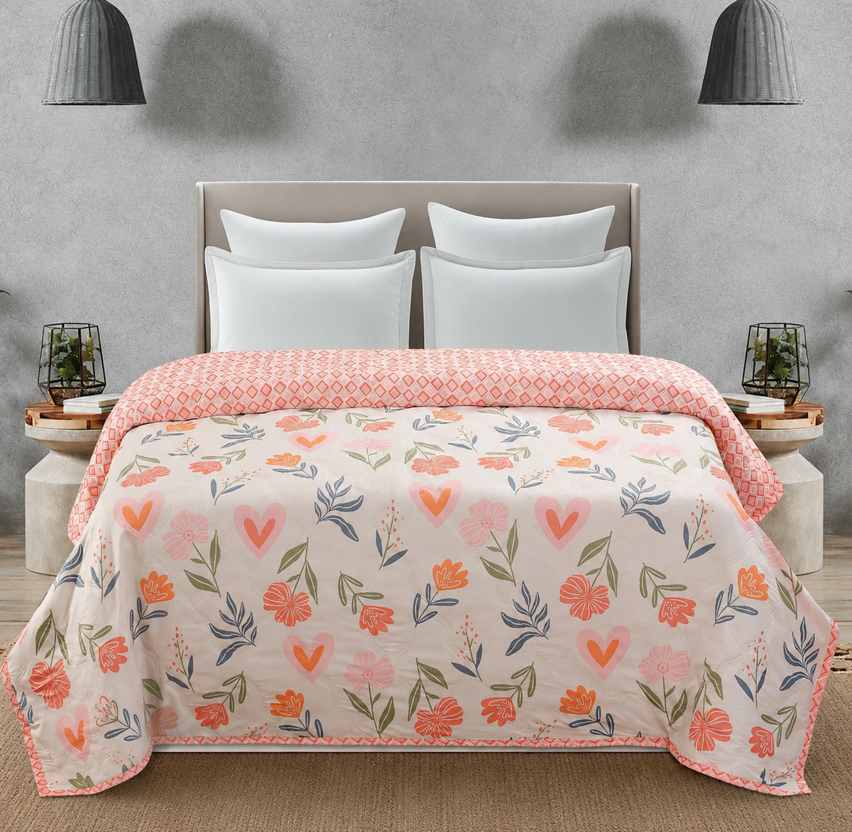 Blossom Affair Comforter | 145 GSM | Glace Cotton