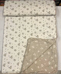 Champagne Meadow Double Bedsheet (Reversible) | 100GSM | Camric Cotton