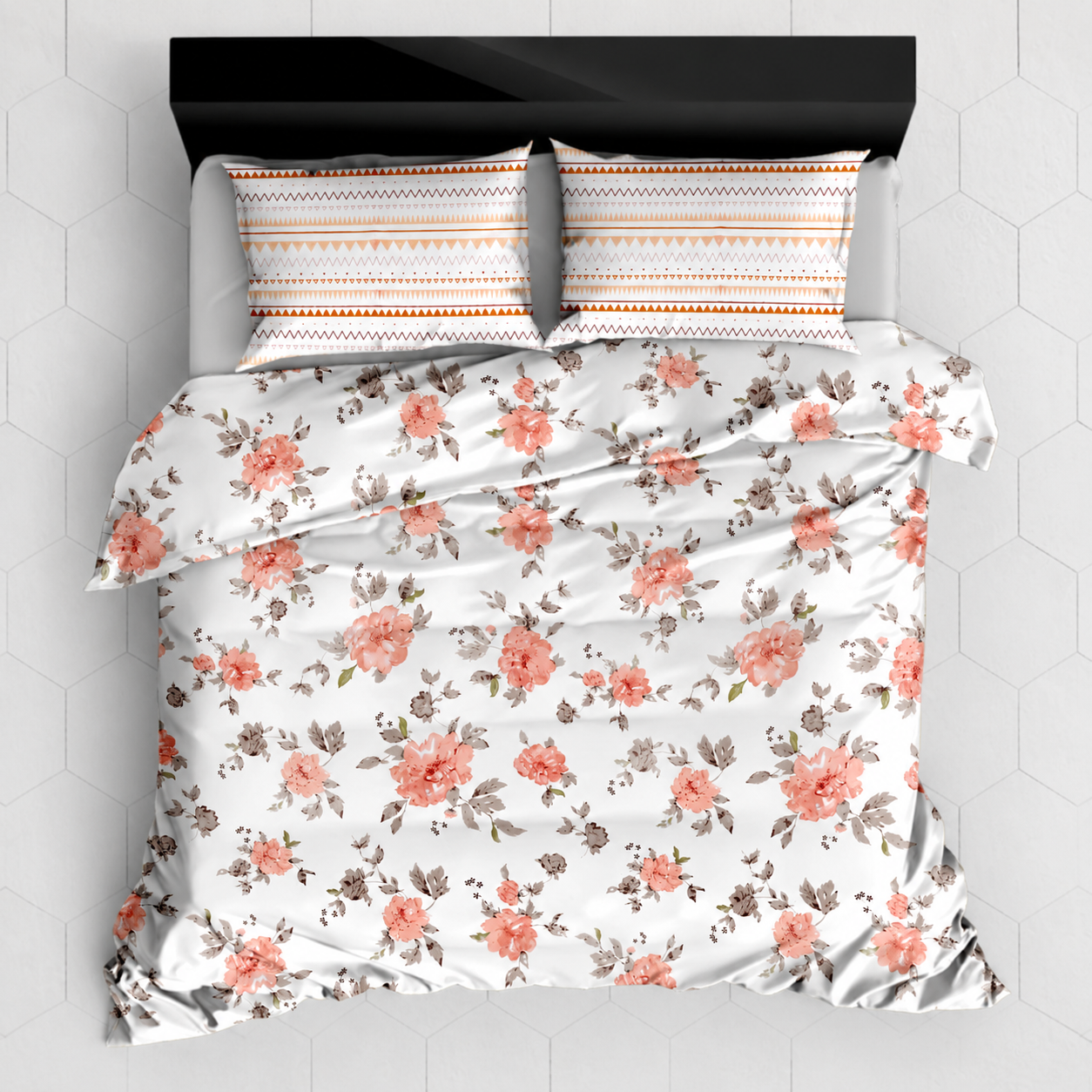Vintage Blossom Bedsheet | 250TC | Pure Cotton