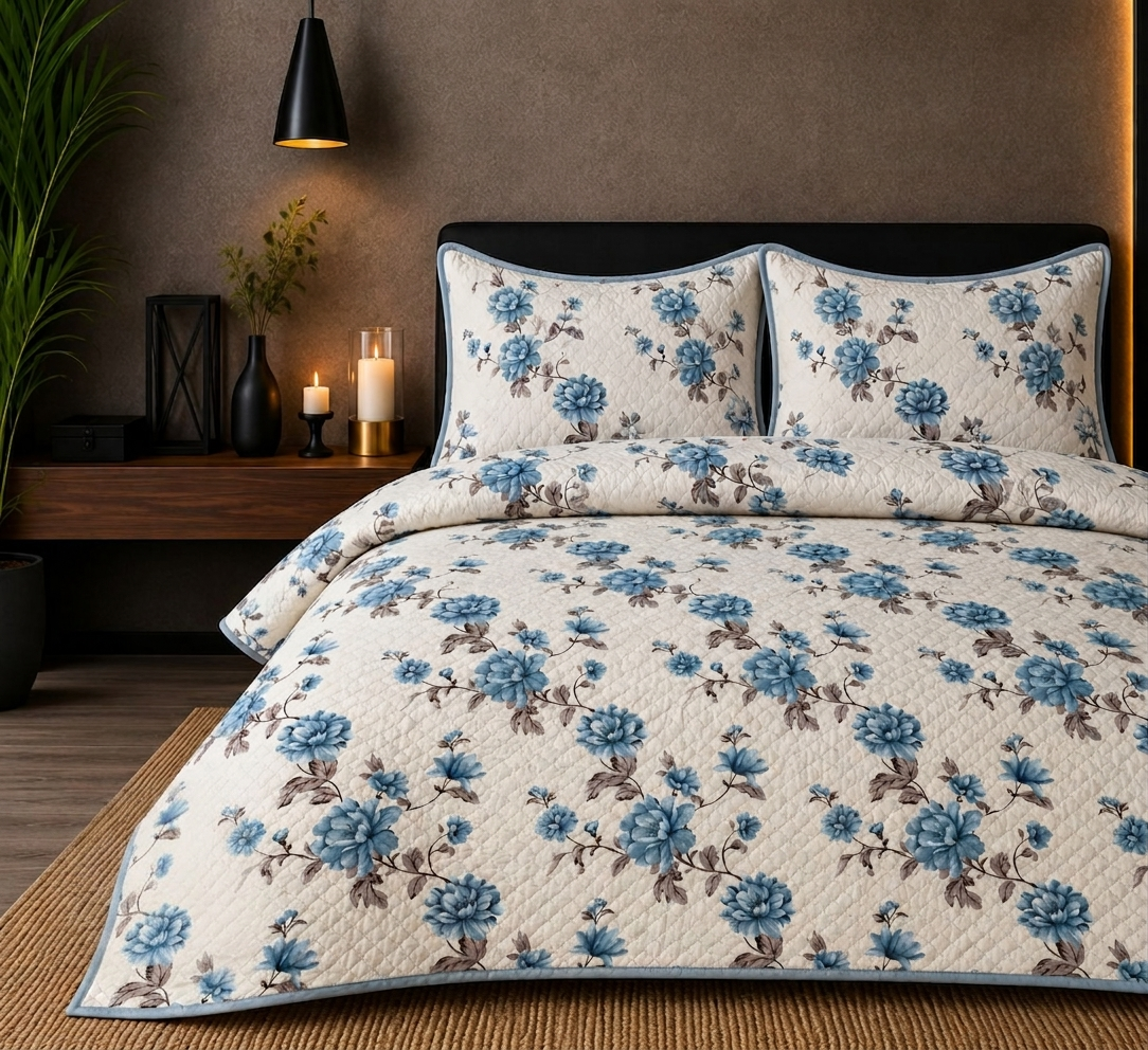 Bluebell Dream Double Bedsheet | 145GSM | Cotton Feel