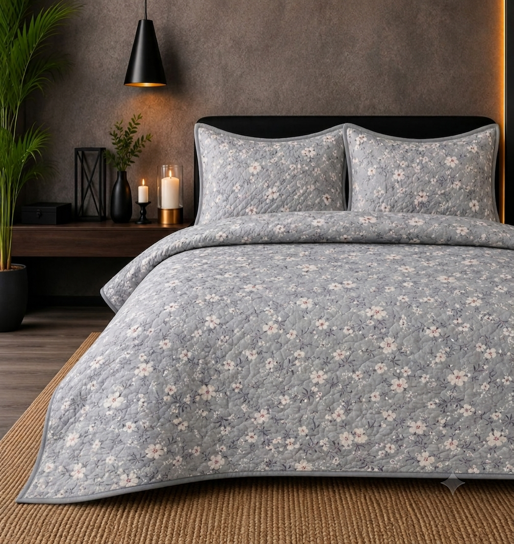 Cottage Secret Double Bedsheet | 145GSM | Cotton Feel
