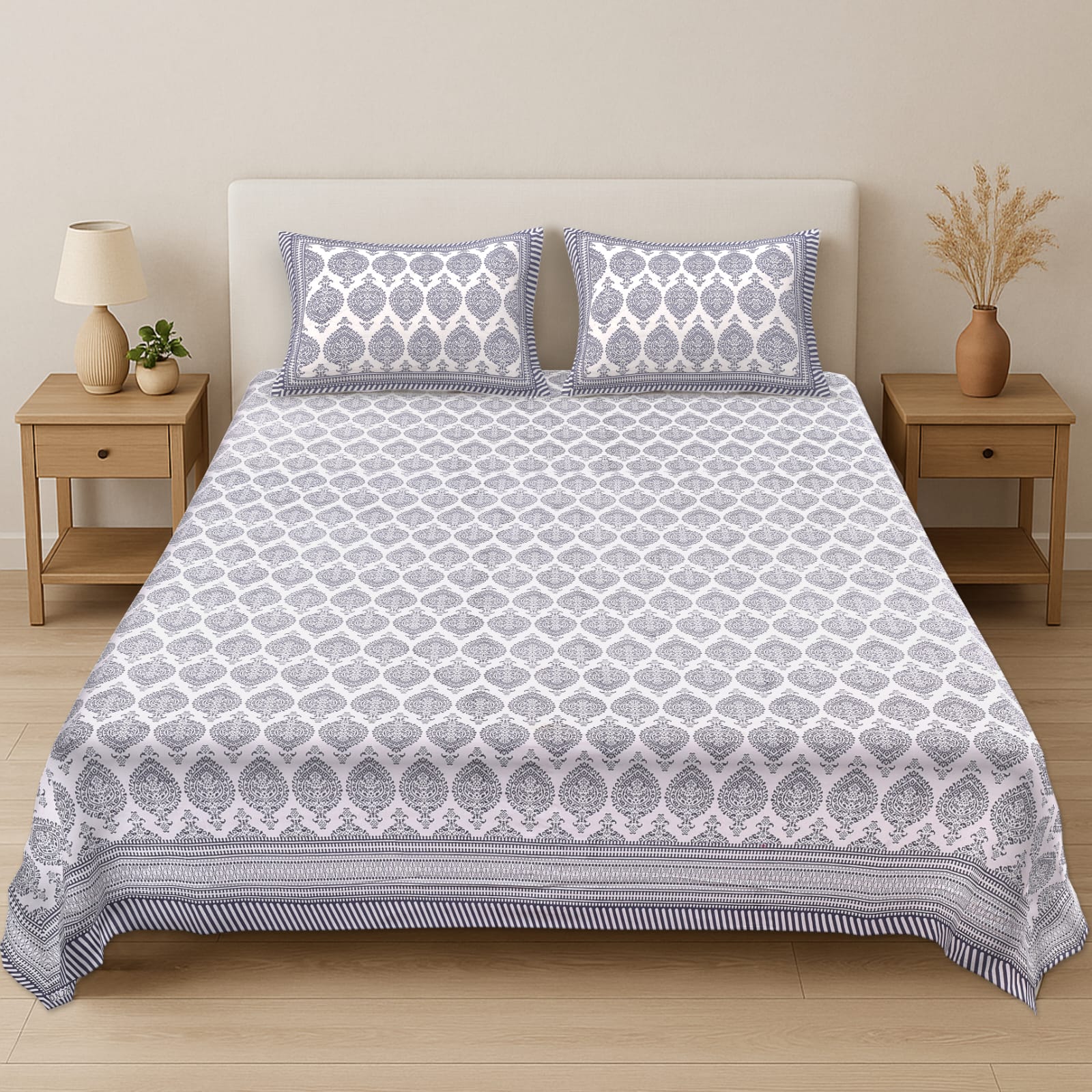Paisley Buta Classic Bedsheet | 180TC | Pure Cotton