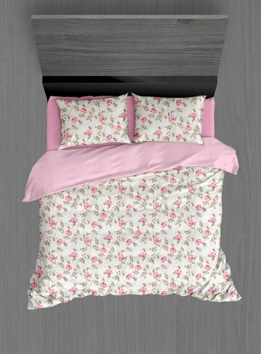 Rose Trail Single Bedsheet | 145GSM  | Cotton Feel