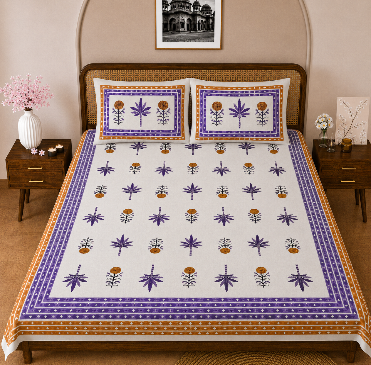Desert Bloom | 104 TC | Pure Cotton