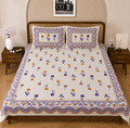 Blue Tulip Double Bedsheet | 104 TC | Pure Cotton