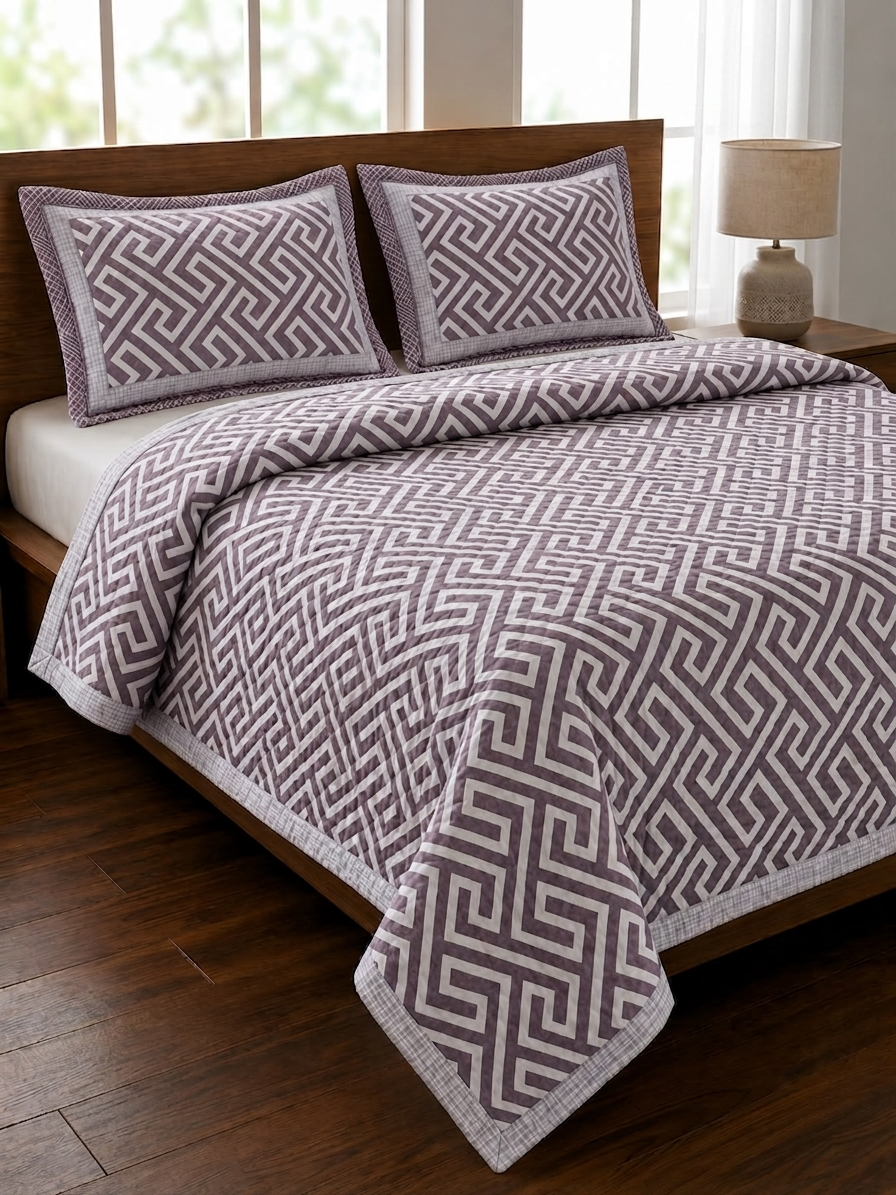 Urban Flow Double Bedsheet | 145GSM  | Cotton Feel