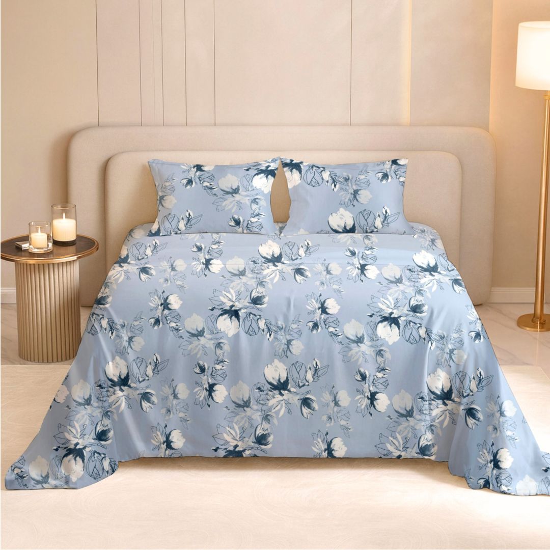 Soft Horizon Double Bedsheet | 240TC  | Pure Cotton