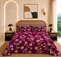Midnight Bloom Double Bedsheet | 240 TC | Pure Cotton