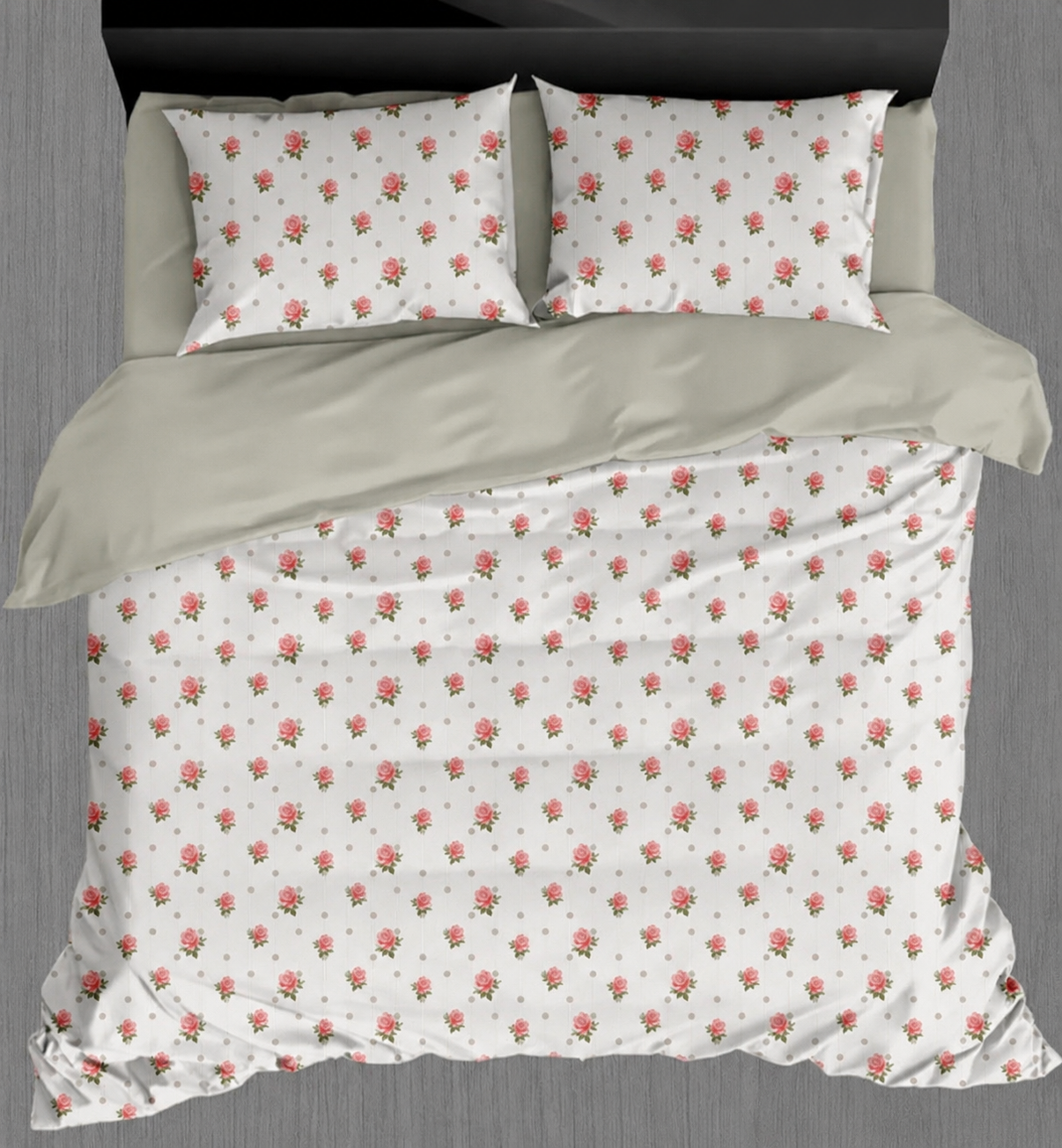 Blush Rose Charm Double Bedsheet | 140 GSM | Glace Cotton