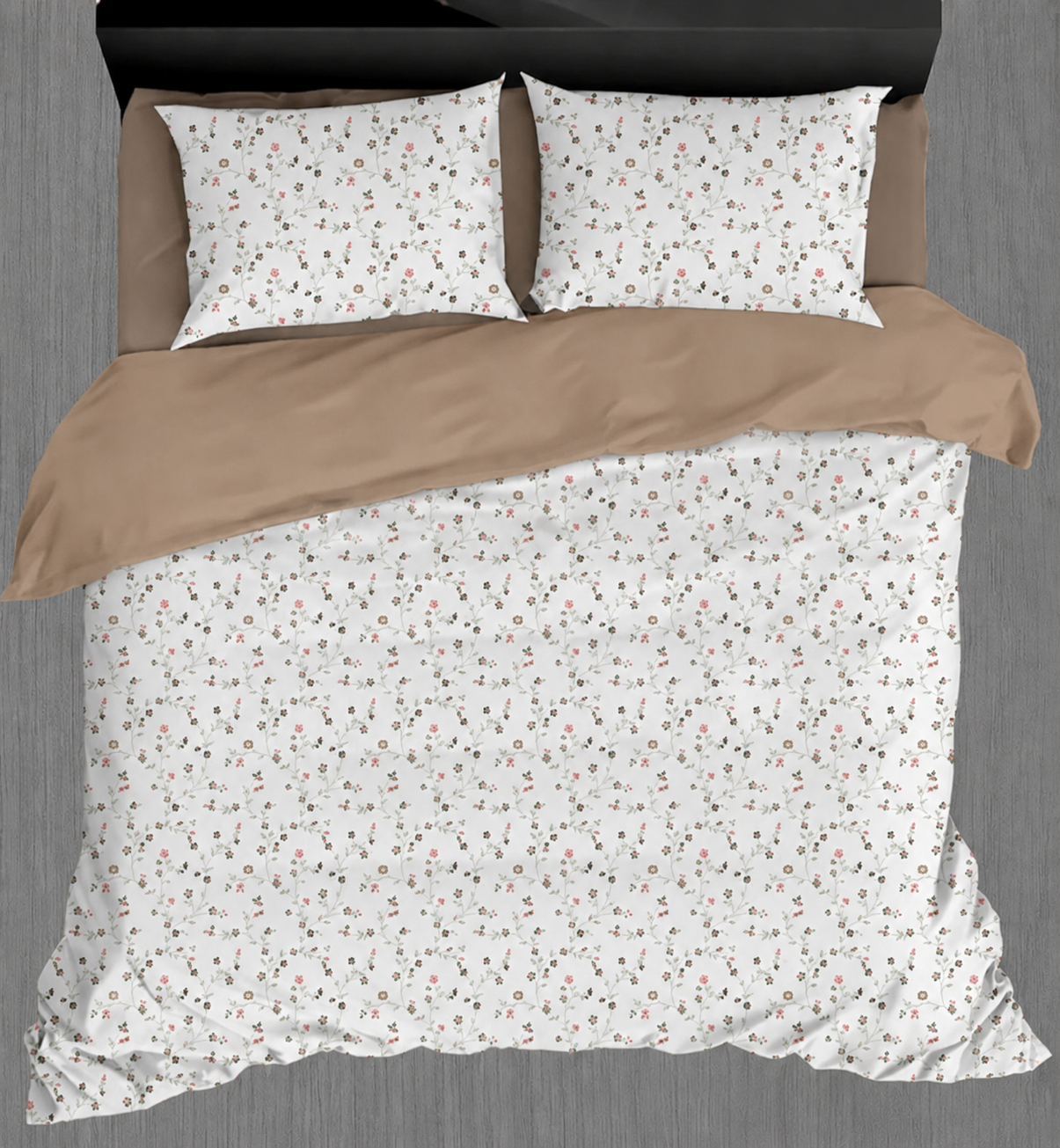 Meadow Whisper Double Bedsheet | 140GSM | Glace Cotton