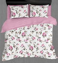 Vintage Rose Elegance Double Bedsheet | 140GSM | Glace Cotton
