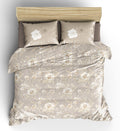 Ivory Rose Garden Bedsheet | 250TC | Pure Cotton
